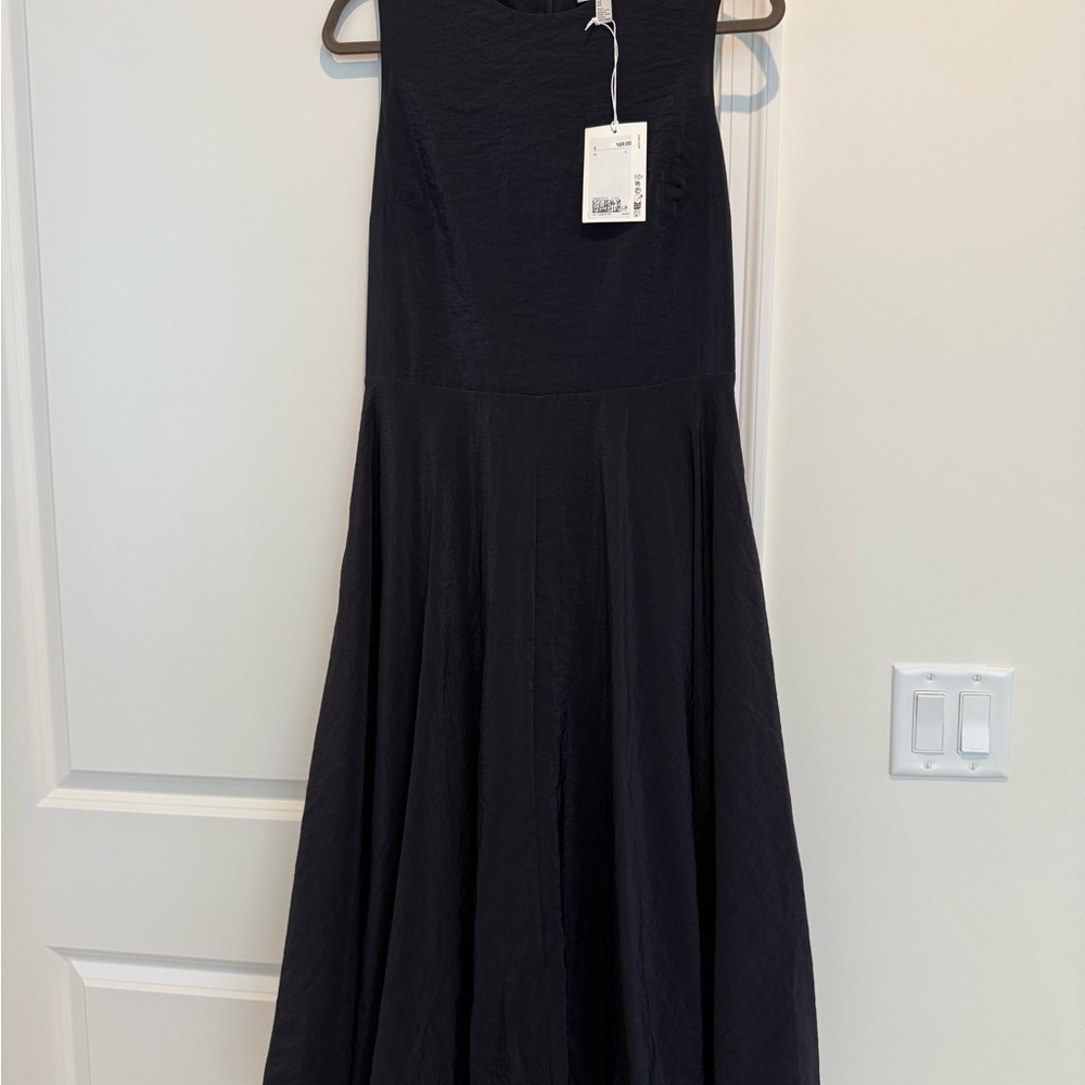 COS Bubble Hem Dress Dark Navy 6 NEW